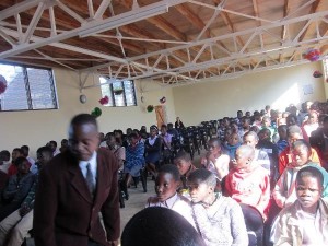 Audience; both primary and secondary school students attended