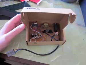 Internal components of Andrew's power supply.