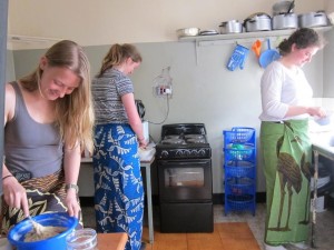 Cooking in our chitenjes